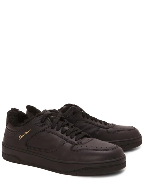 Кеды кожаные на меху SANTONI