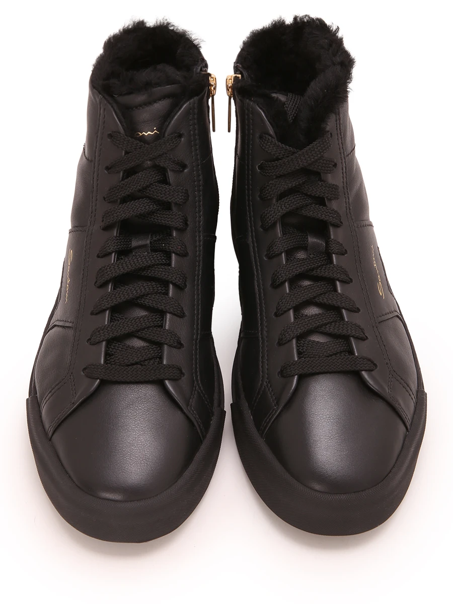 Кеды кожаные на меху