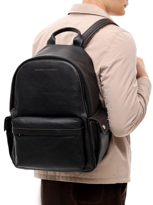 Рюкзак кожаный Travel BRUNELLO CUCINELLI