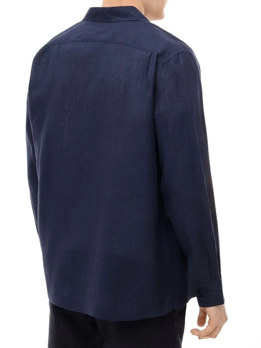 Рубашка Regular Fit льняная BRUNELLO CUCINELLI