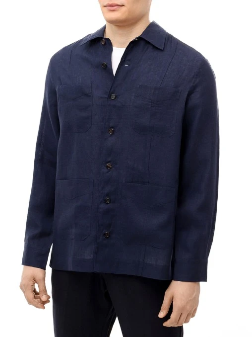 Рубашка Regular Fit льняная BRUNELLO CUCINELLI