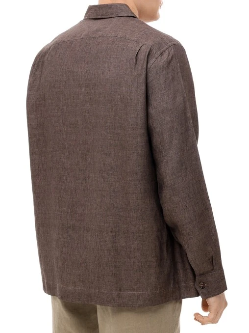 Рубашка Regular Fit льняная BRUNELLO CUCINELLI