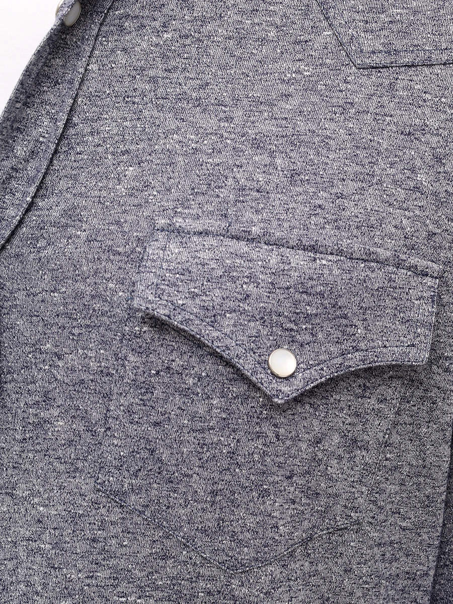 Рубашка Slim Fit из хлопка и льна