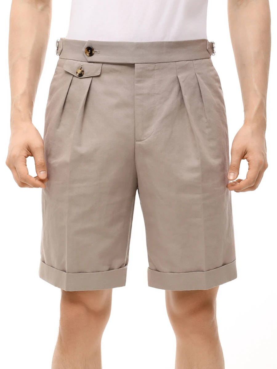 Шорты из хлопка и льна