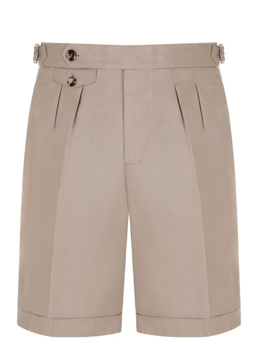 Шорты из хлопка и льна BRUNELLO CUCINELLI