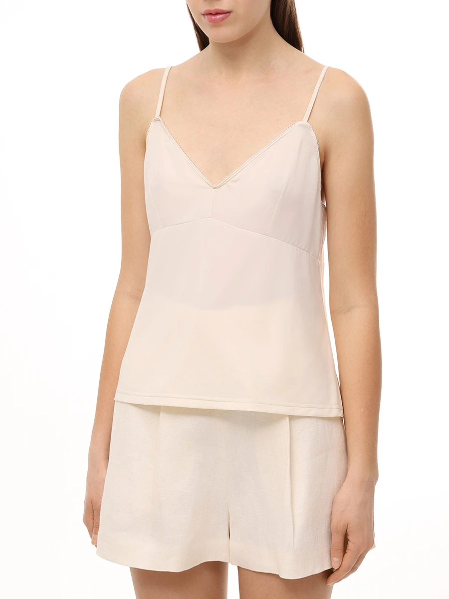 Блуза из шелка и льна