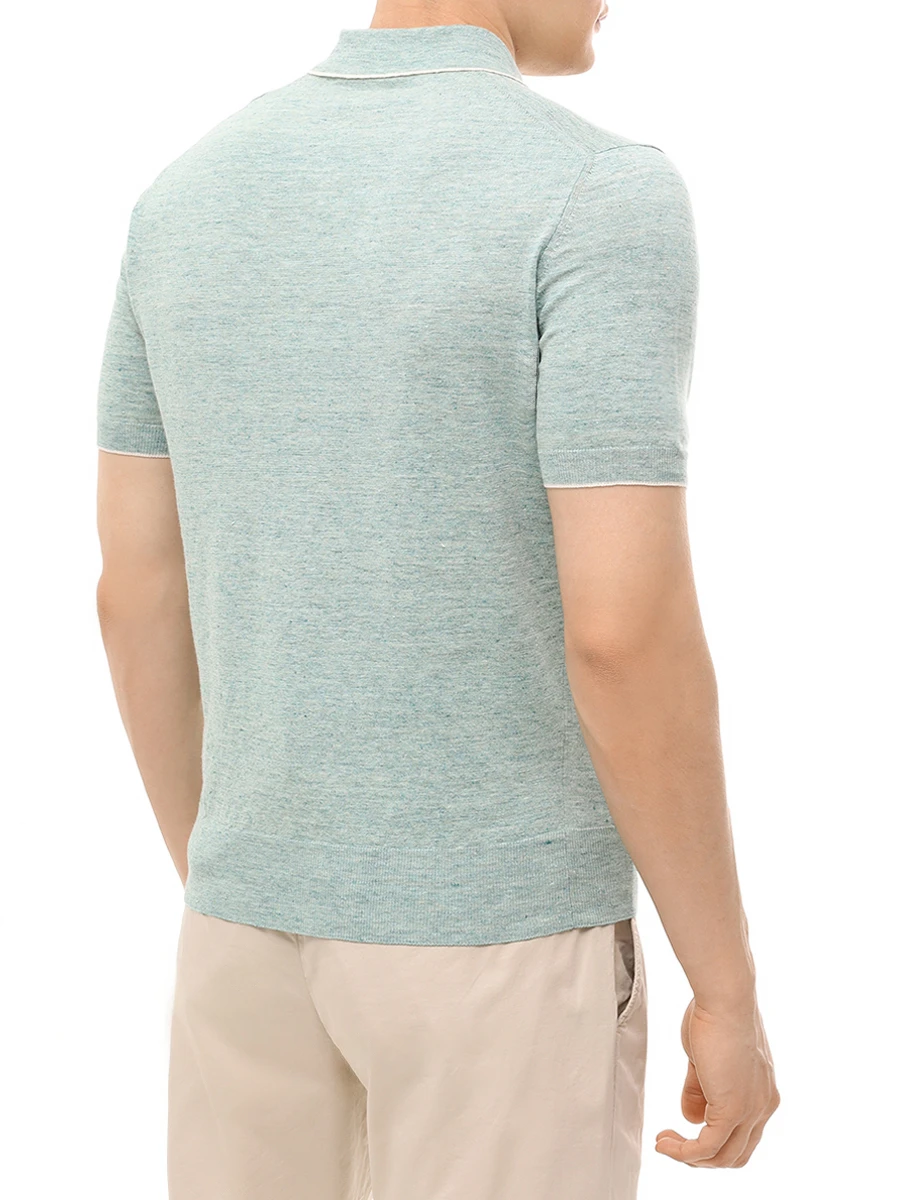 Поло из льна и хлопка