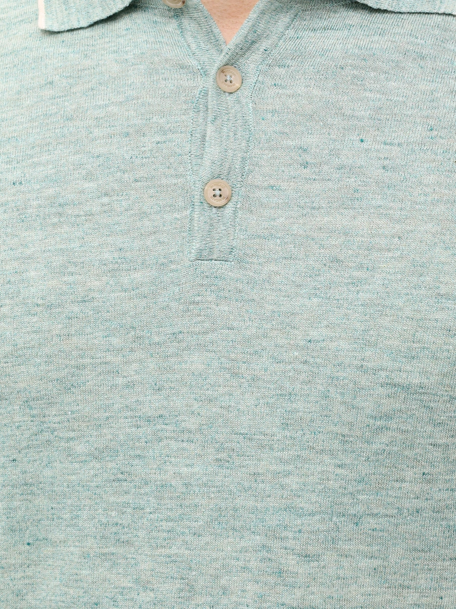 Поло из льна и хлопка