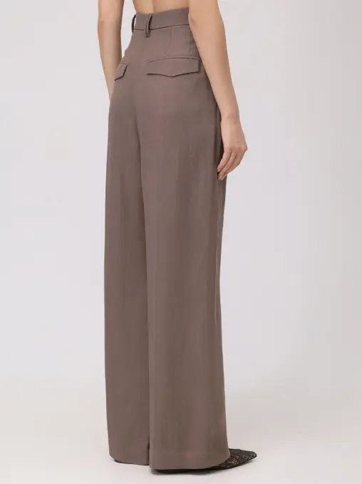 Брюки из вискозы и льна BRUNELLO CUCINELLI