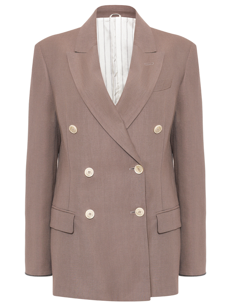 Пиджак из вискозы и льна