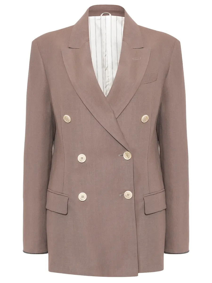 Пиджак из вискозы и льна