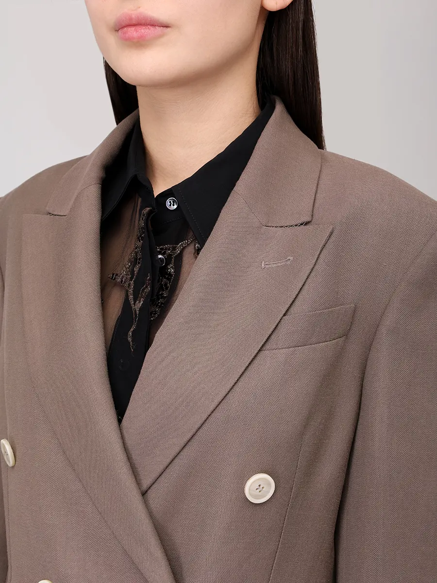 Пиджак из вискозы и льна