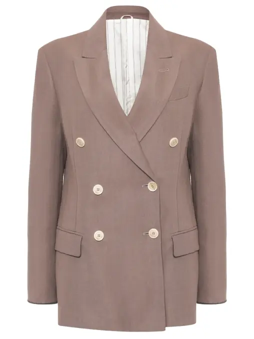 Пиджак из вискозы и льна BRUNELLO CUCINELLI