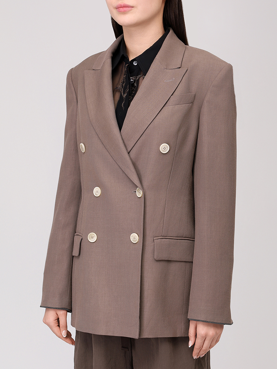 Пиджак из вискозы и льна