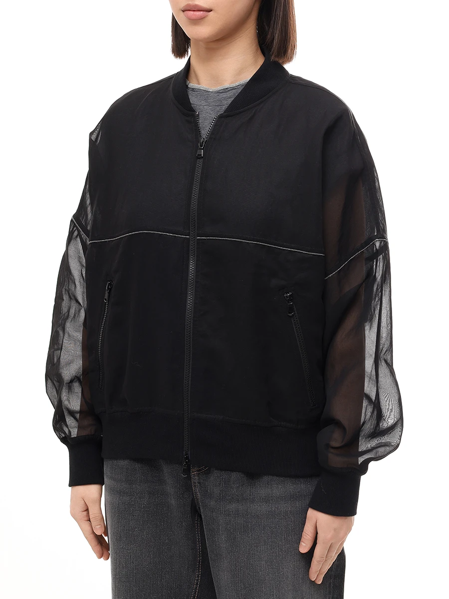 Бомбер комбинированный