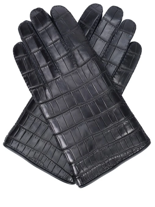 Перчатки из кожи крокодила JOHNNY MANGLANI