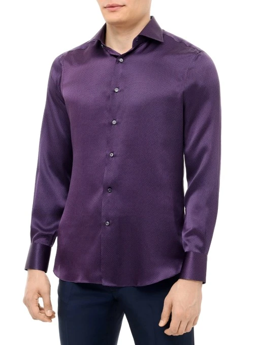 Рубашка Slim Fit шелковая JOHNNY MANGLANI