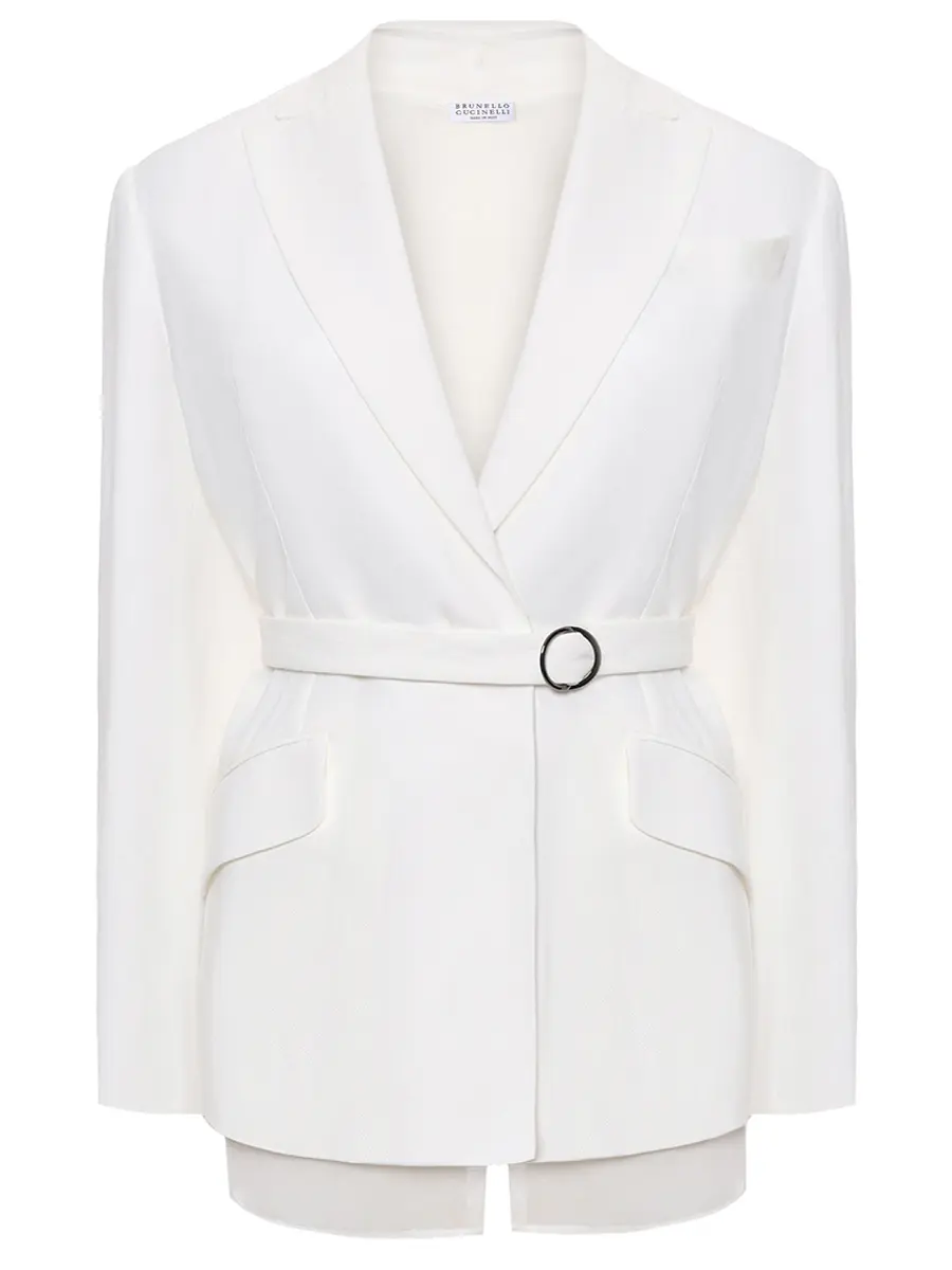 Пиджак из вискозы и льна