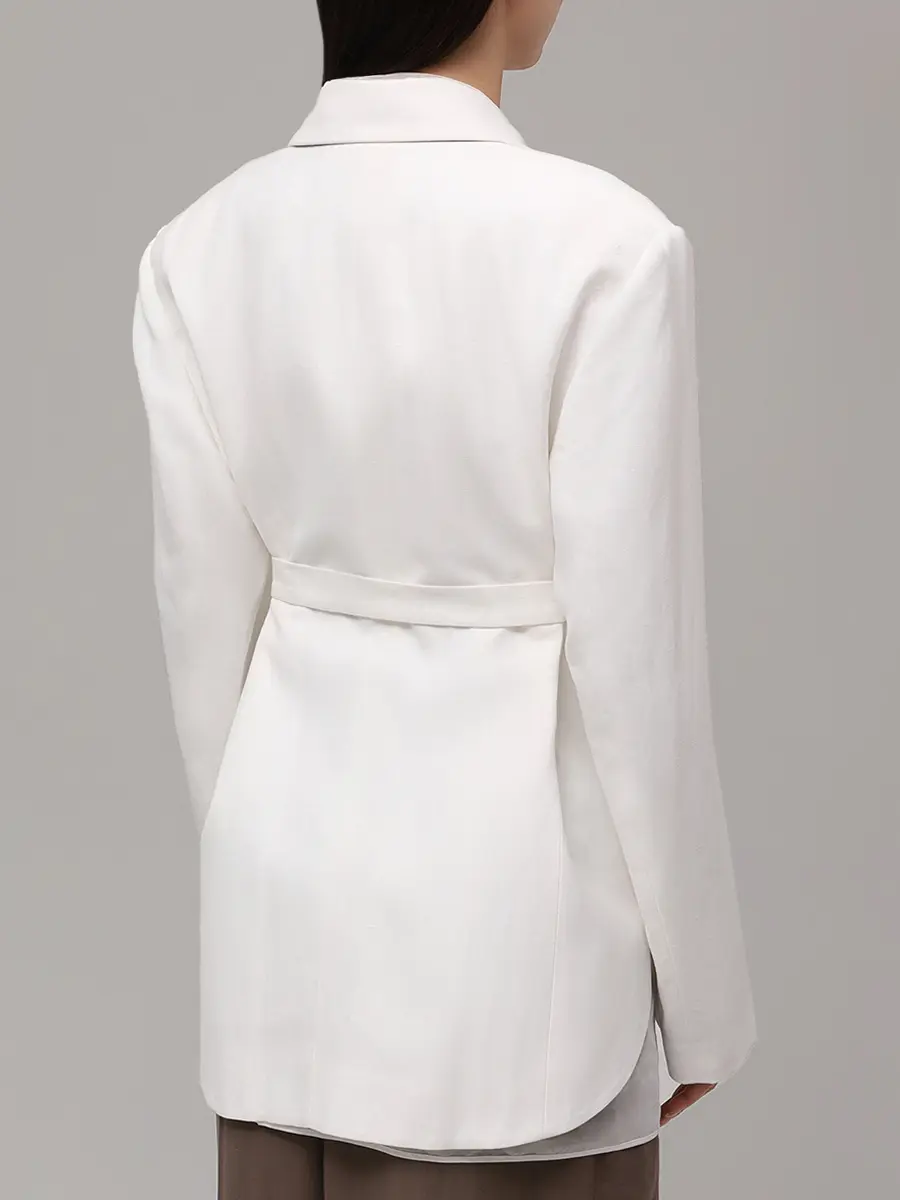 Пиджак из вискозы и льна