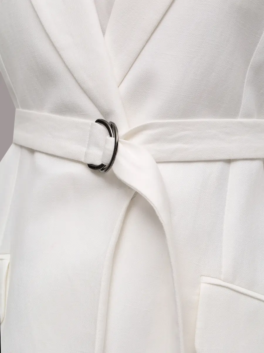 Пиджак из вискозы и льна