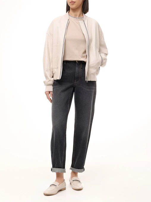 Куртка кожаная BRUNELLO CUCINELLI