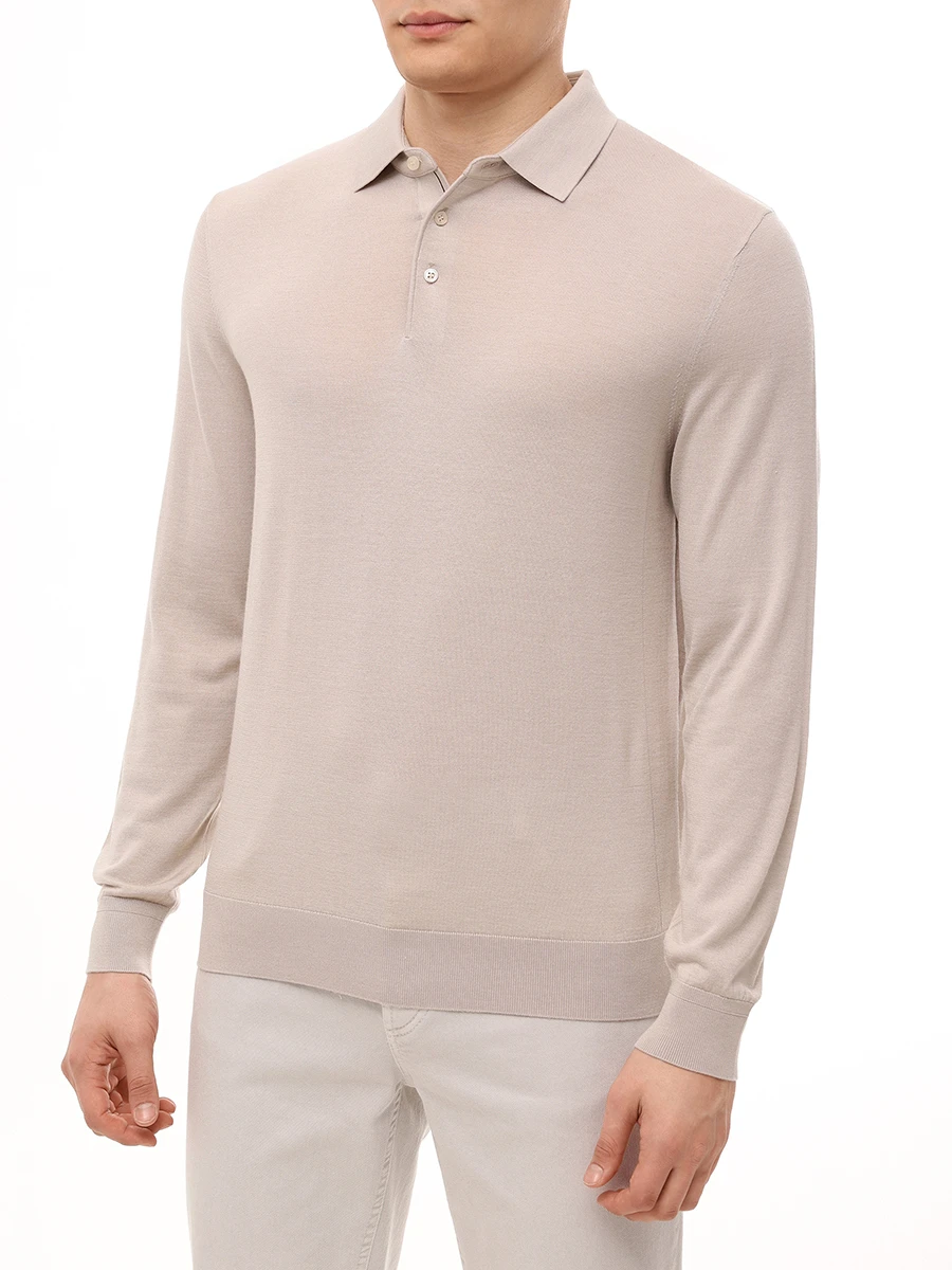 Поло из шерсти и шелка