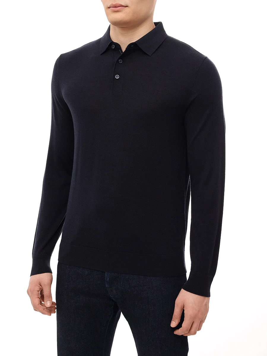 Поло из шерсти и шелка