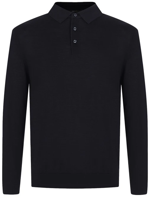 Поло из шерсти и шелка BML