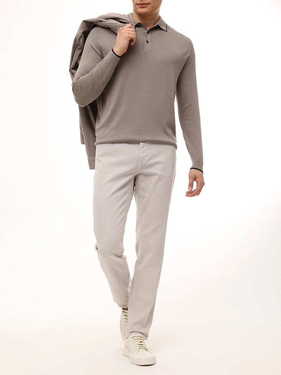 Поло из шелка и хлопка