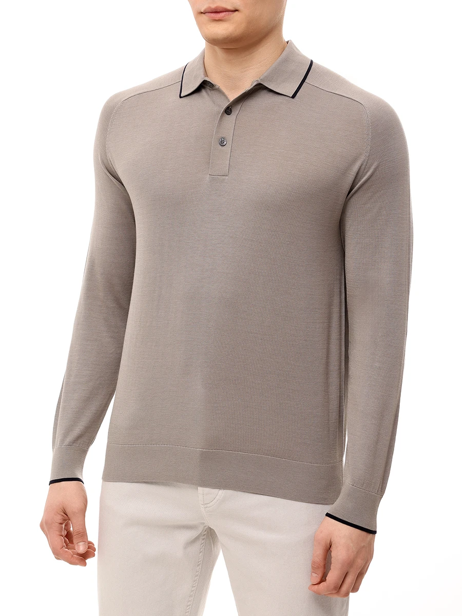 Поло из шелка и хлопка