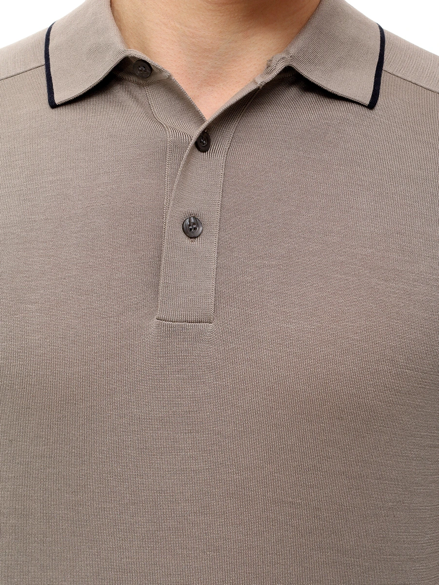 Поло из шелка и хлопка