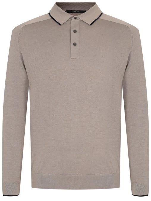 Поло из шелка и хлопка BML