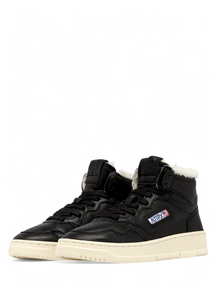 Кеды кожаные на меху