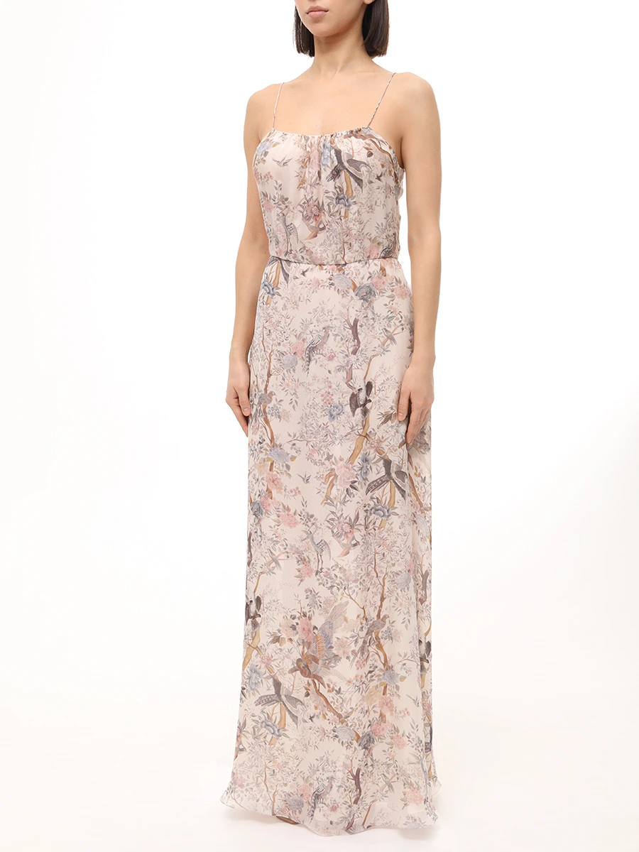 Сарафан шелковый «Райские птички»