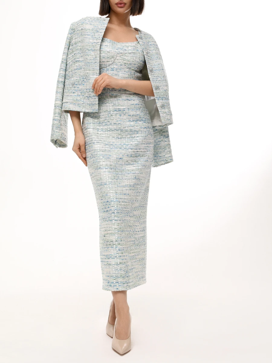 Платье твидовое