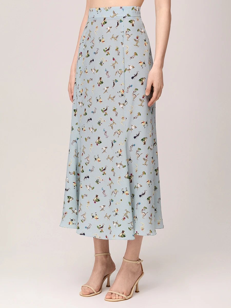 Юбка-годе шелковая