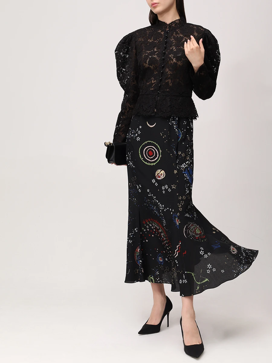 Юбка-годе шелковая