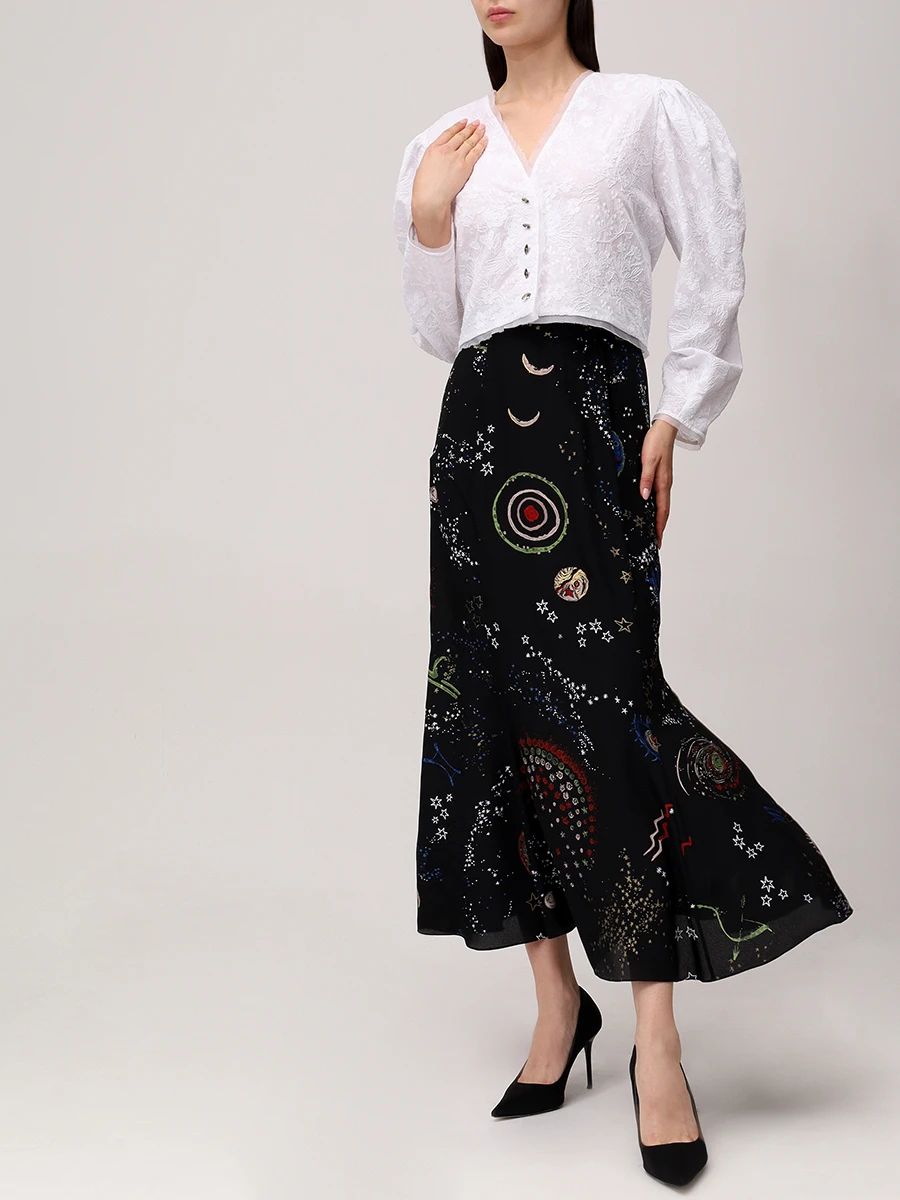 Юбка-годе шелковая