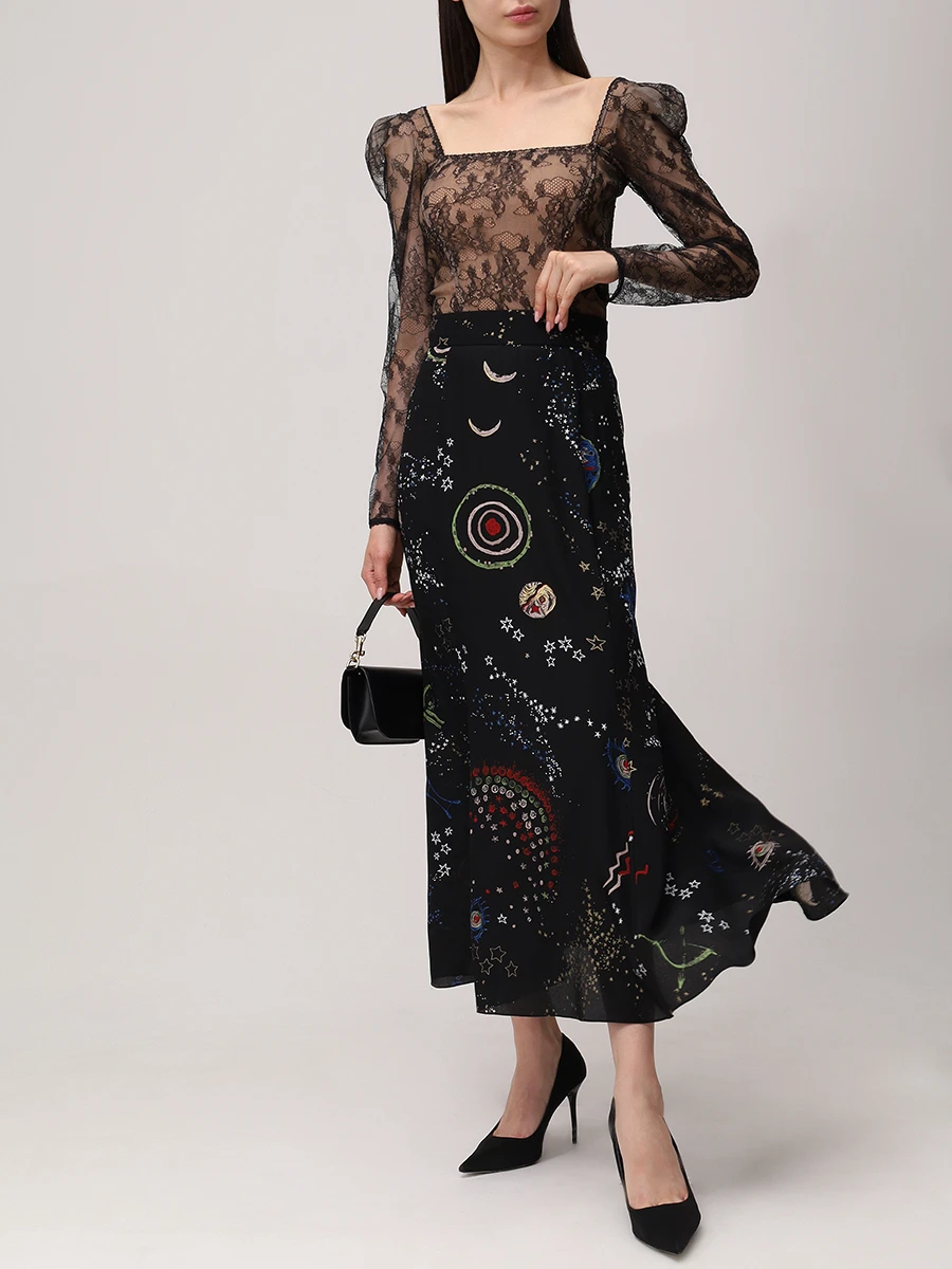 Юбка-годе шелковая