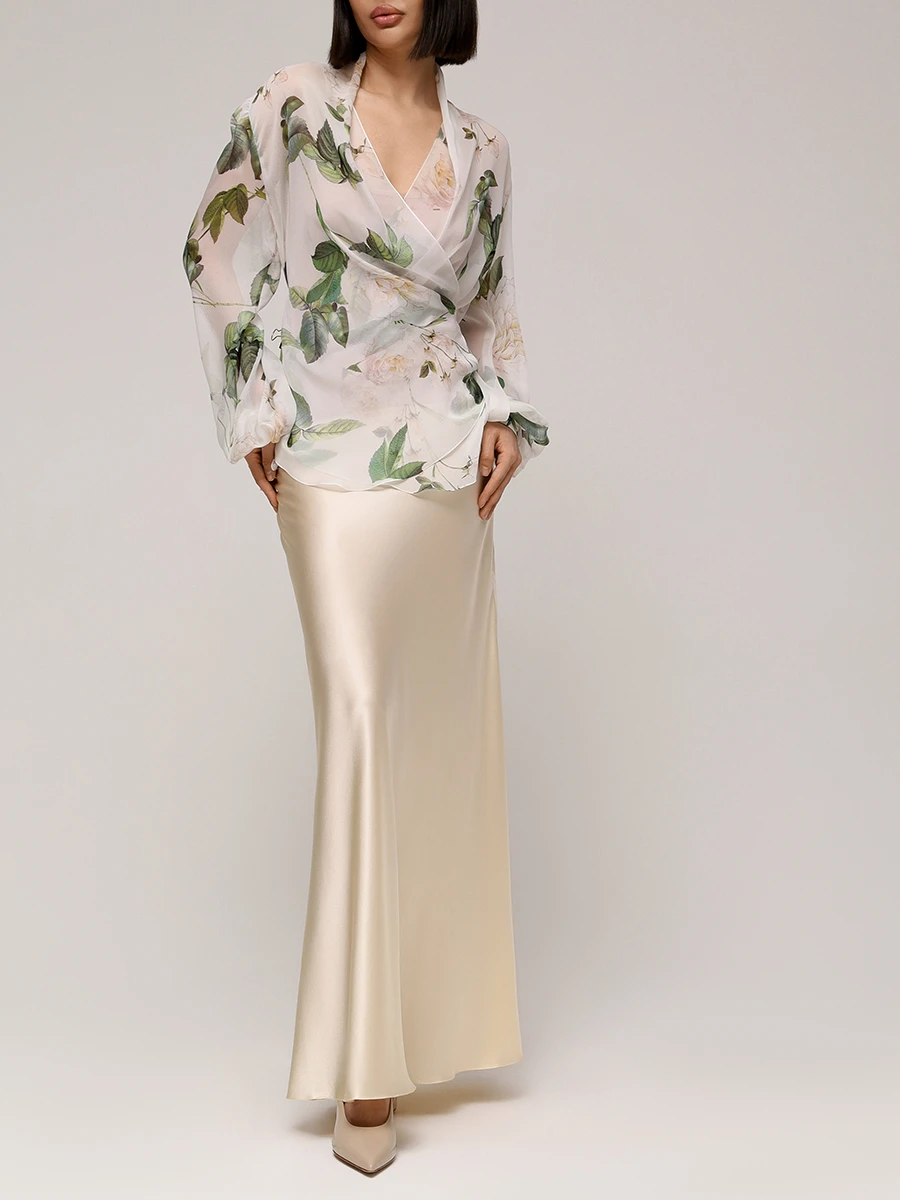 Юбка шелковая