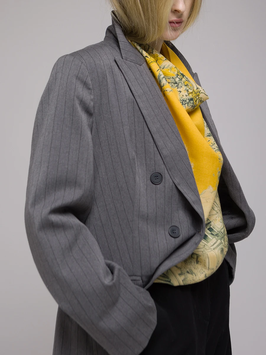 Платок-каре из шерсти и шелка Туаль де Жуи Русский код