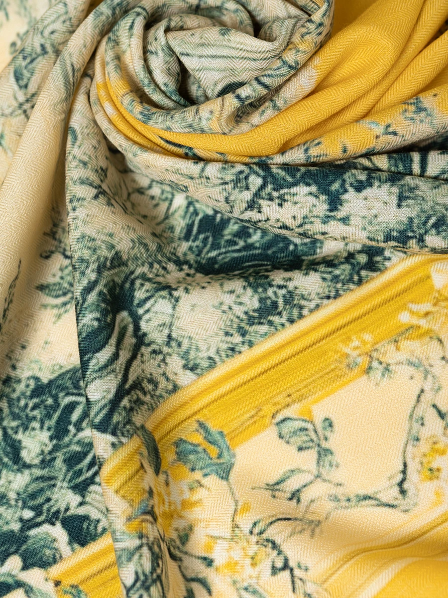 Платок-каре из шерсти и шелка Туаль де Жуи Русский код