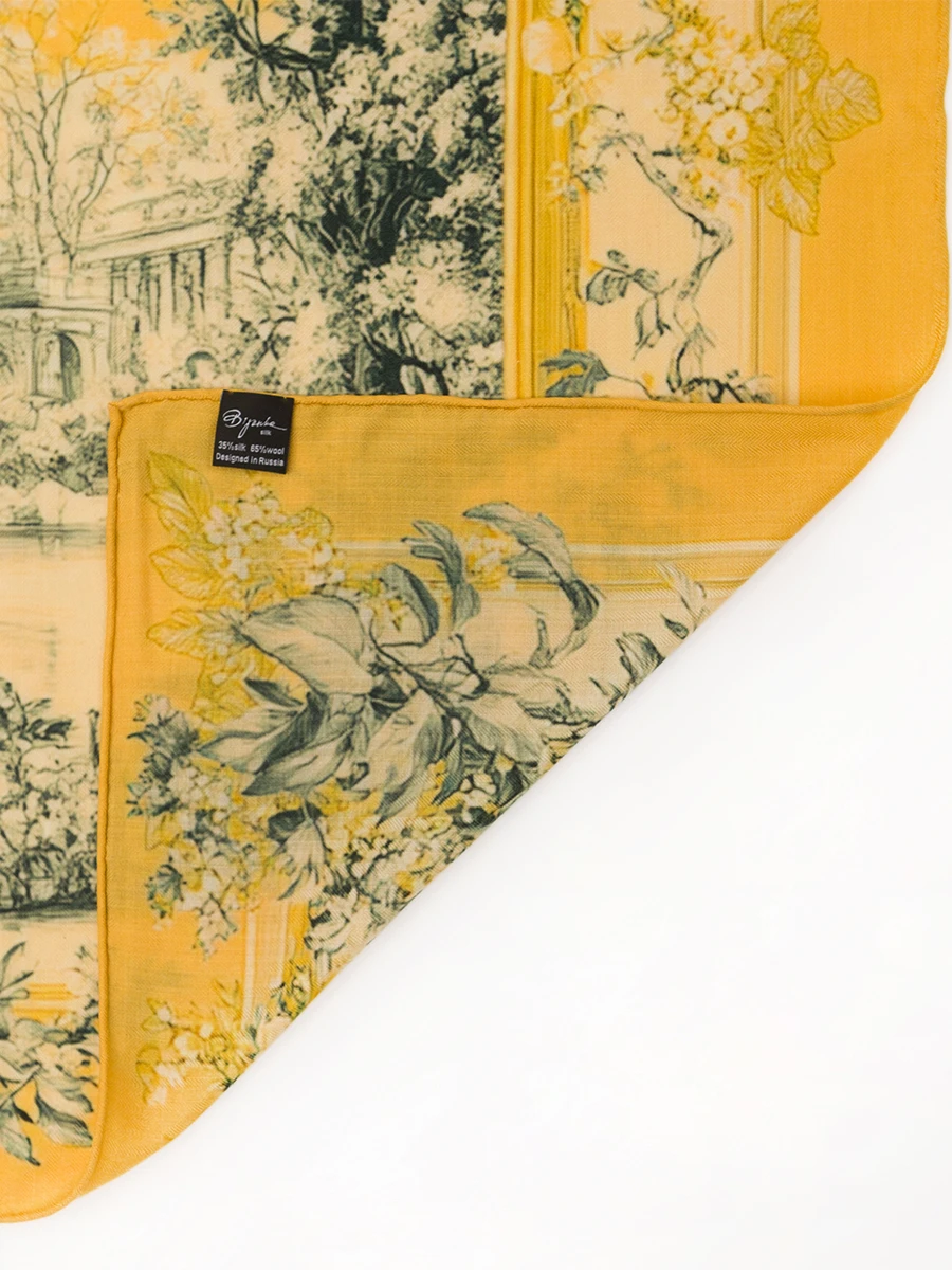 Платок-каре из шерсти и шелка Туаль де Жуи Русский код