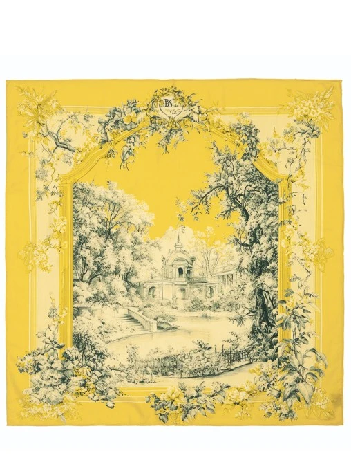 Платок-каре из шерсти и шелка Туаль де Жуи Русский код BJANKA SILK