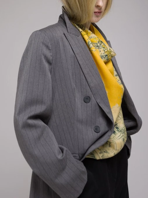 Платок-каре из шерсти и шелка Туаль де Жуи Русский код BJANKA SILK