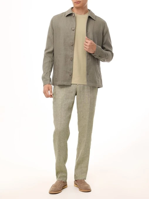 Рубашка Regular Fit льняная CUDGI