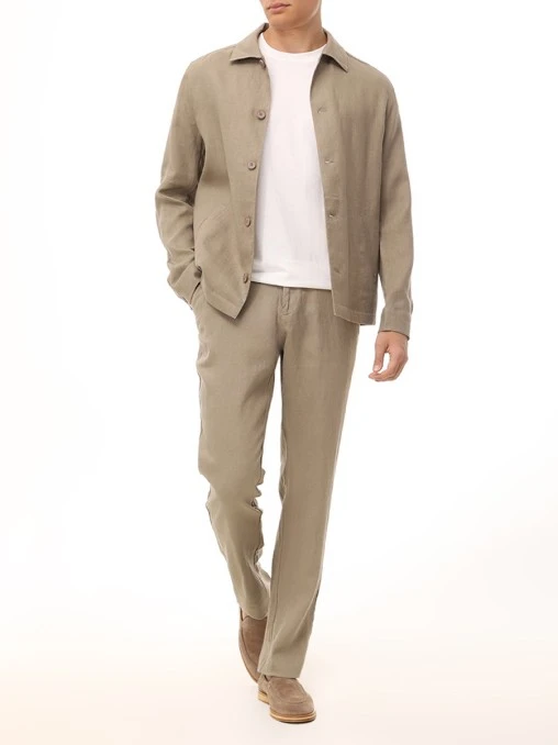 Рубашка Regular Fit льняная CUDGI