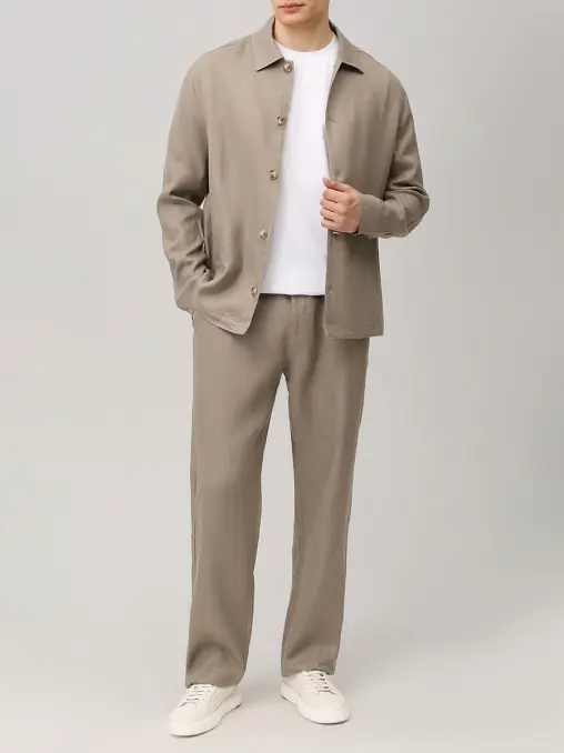 Рубашка Regular Fit льняная CUDGI