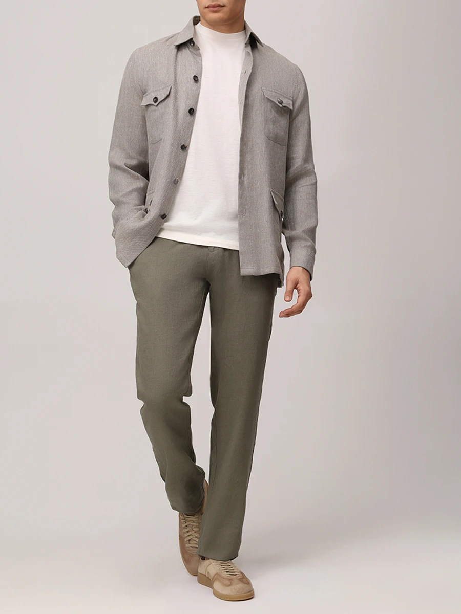 Брюки льняные