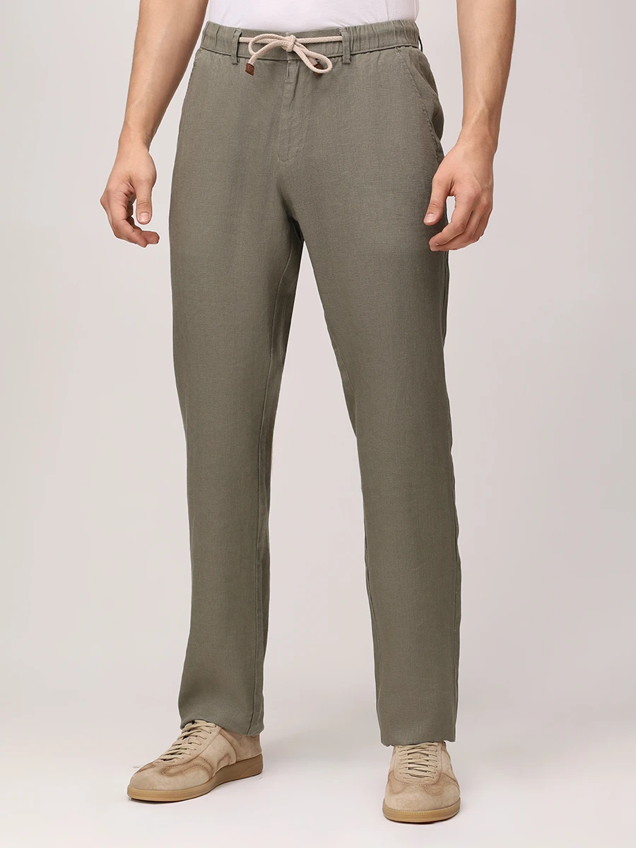 Брюки льняные